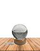 Esfera Cristal 3D 8 cm RUEDA DE LA FORTUNA JI24-26 - Miniatura 2