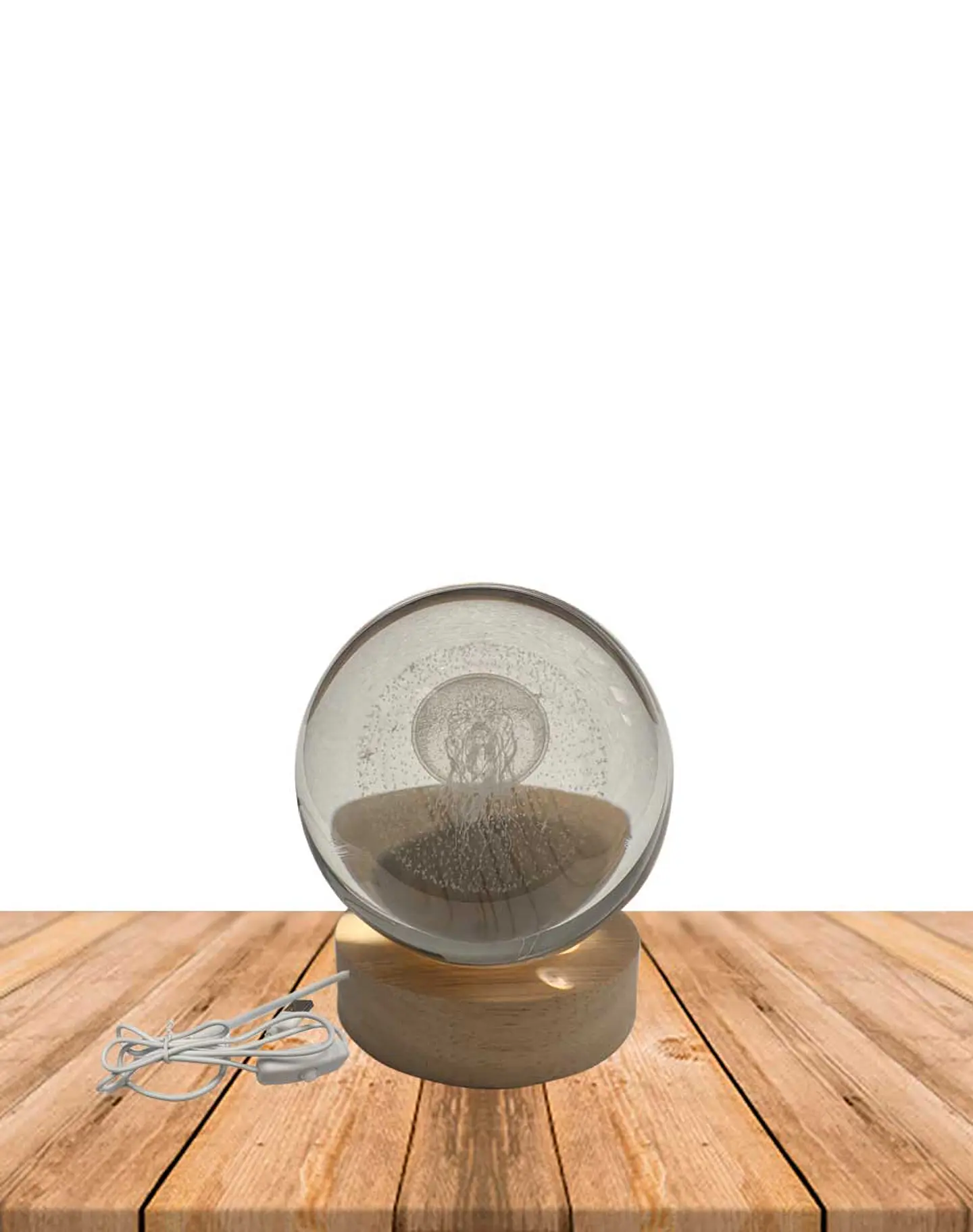 Esfera Cristal 3D 8 cm MEDUSA GRANDE JI24-29 2