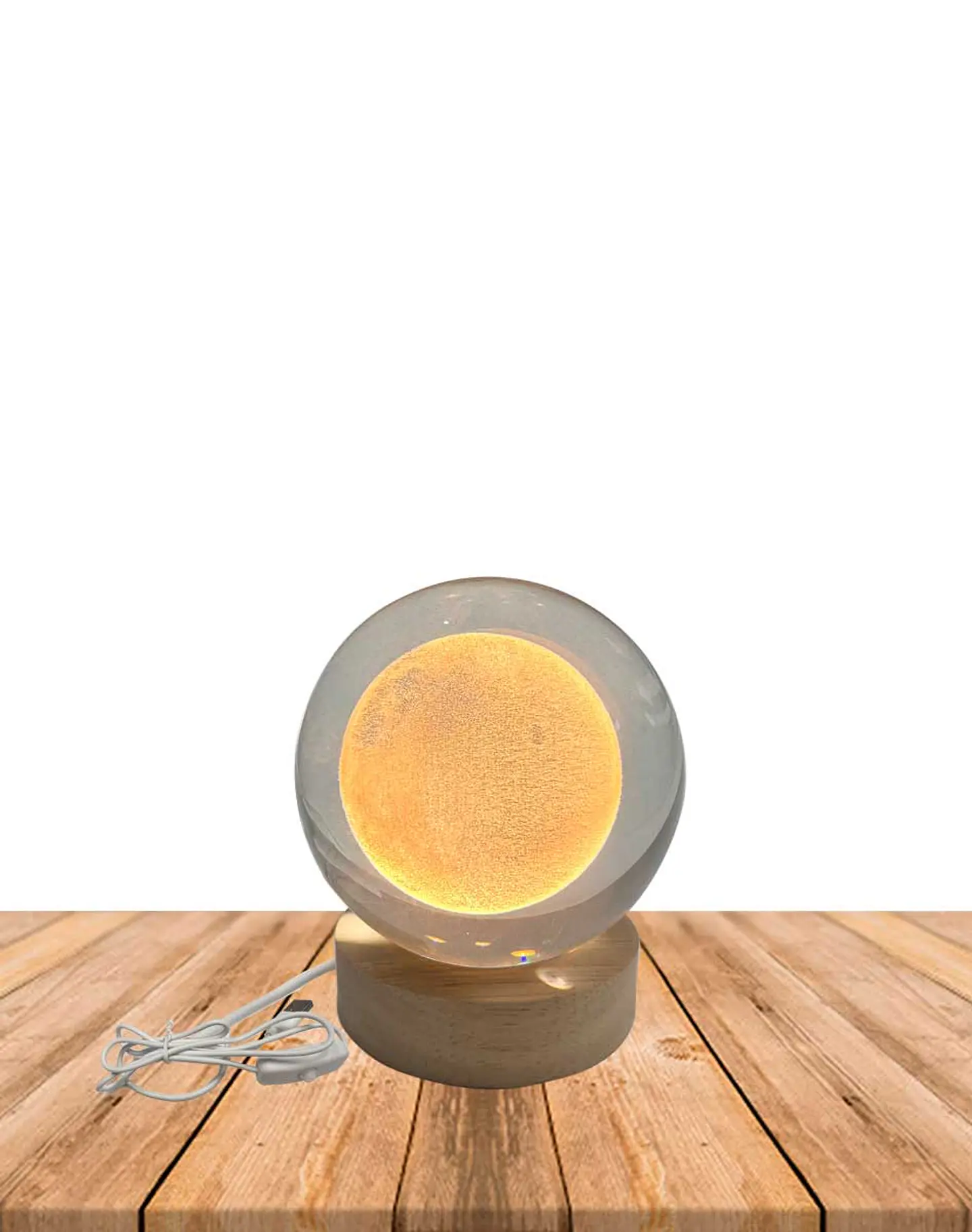 Esfera Cristal 3D 8 cm LUNA JI24-30 1