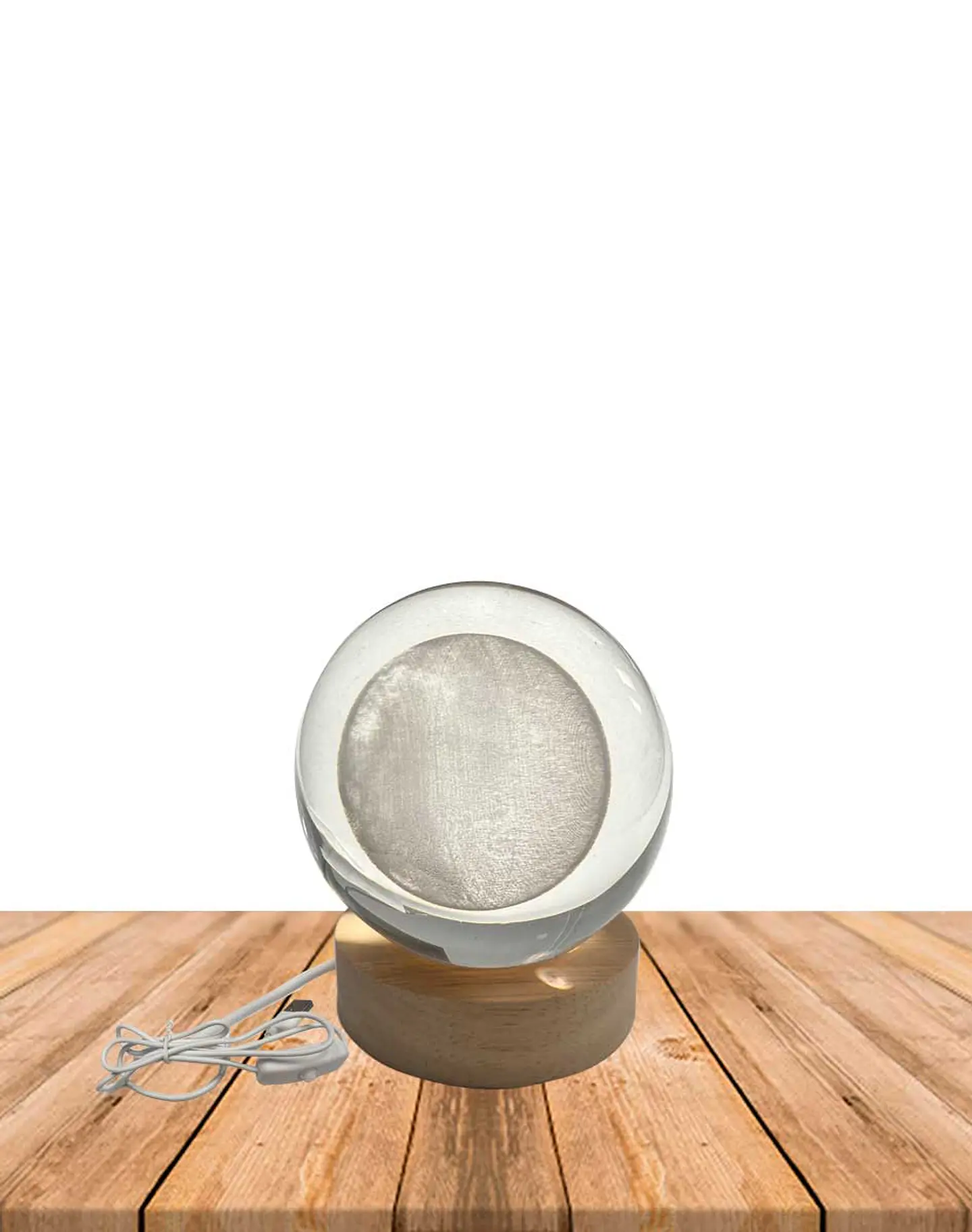 Esfera Cristal 3D 8 cm LUNA JI24-30 2