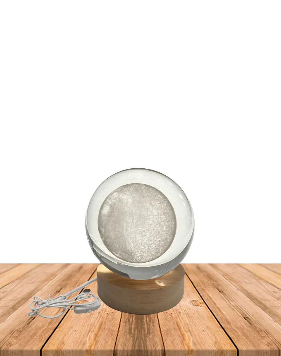 Esfera Cristal 3D 8 cm LUNA JI24-30 2