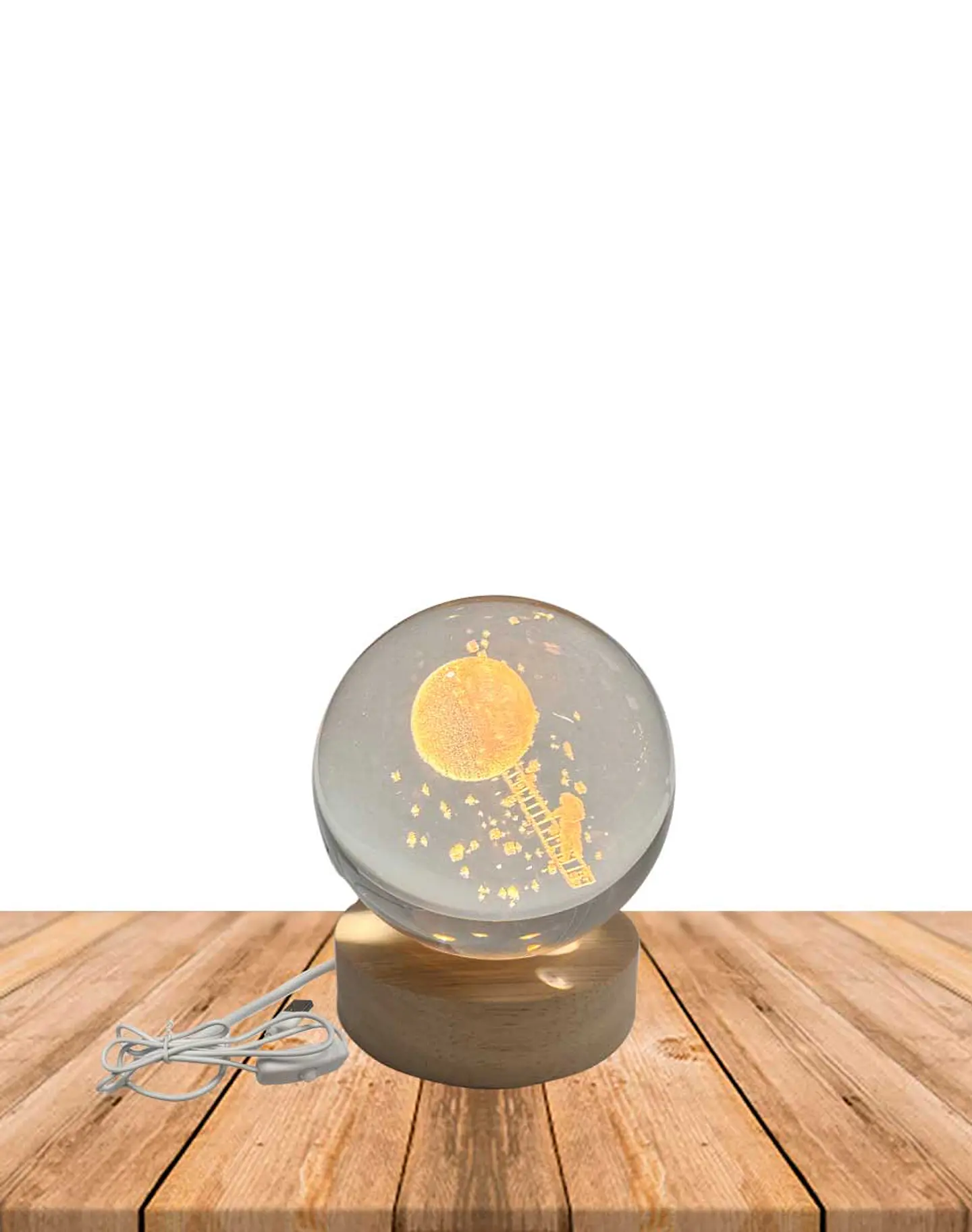 Esfera Cristal 3D 8 cm Escala a la Luna JI24-22 1