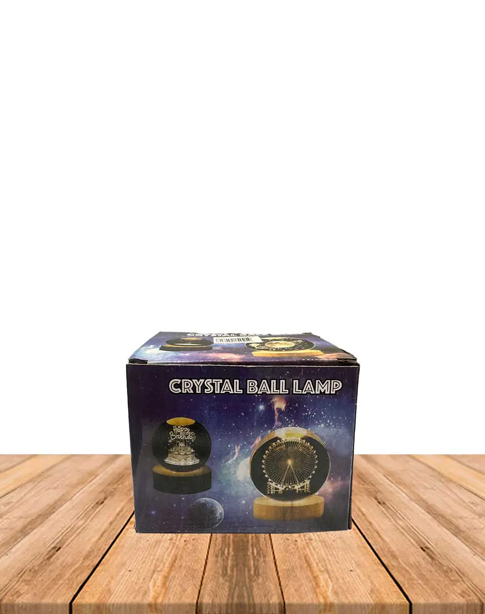 Esfera Cristal  3D 8 cm Trébol JI24-19  3