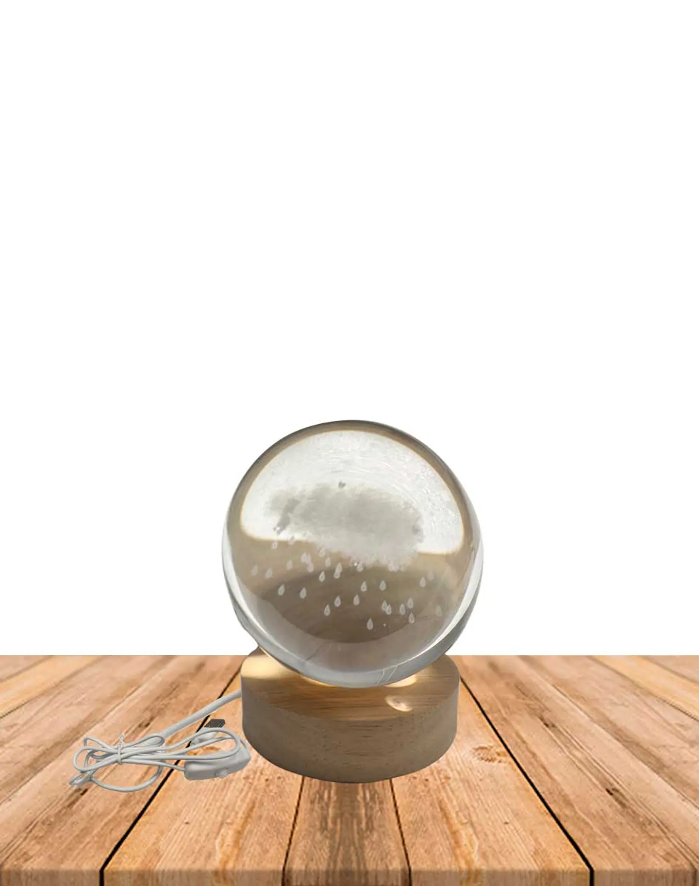 Esfera Cristal 3D 8 cm LLUVIA JI24-25 2
