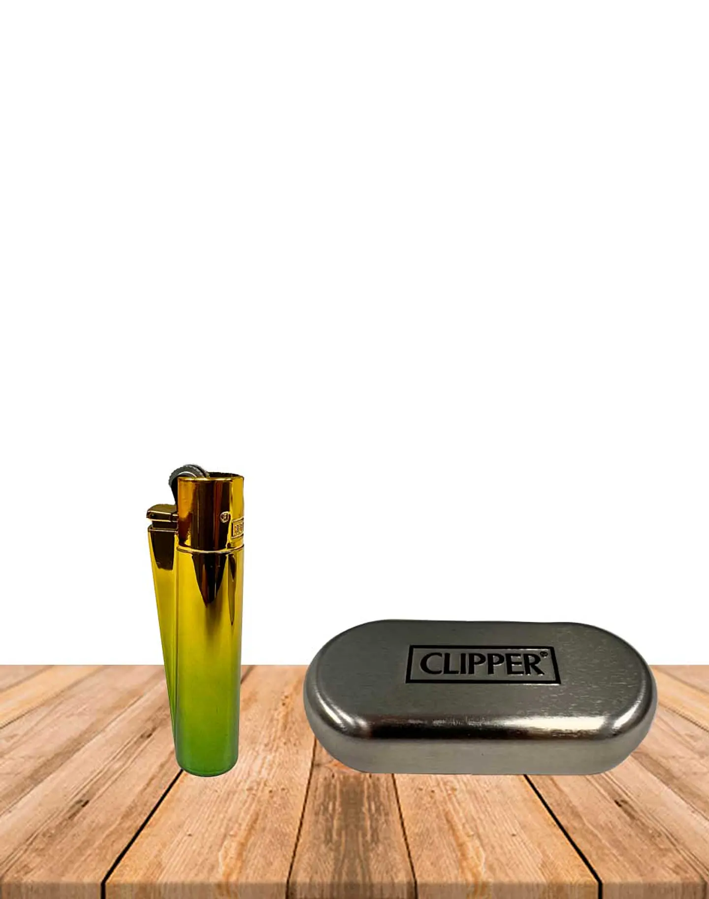 Encendedor Clipper Metálico Verde 1