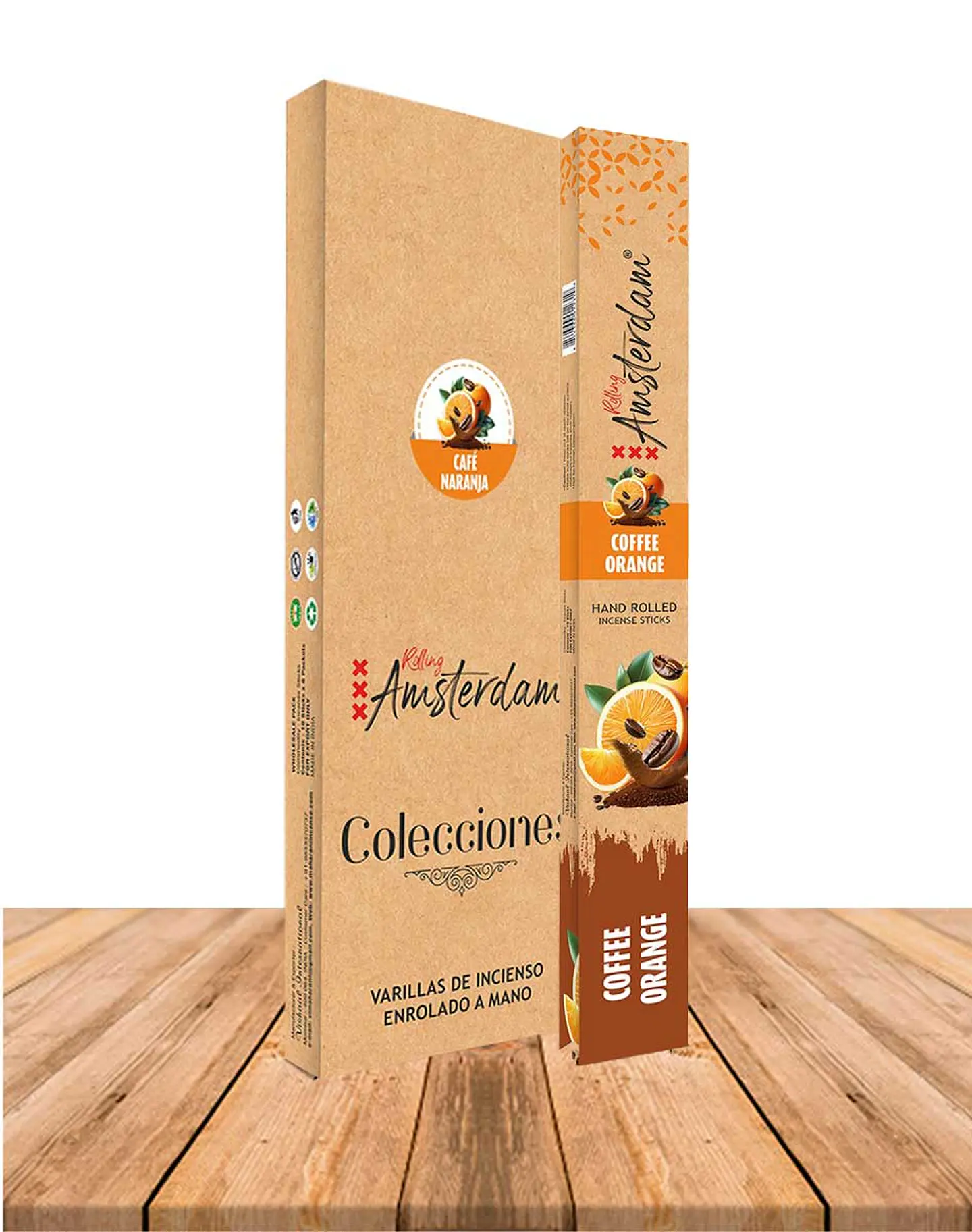 Incienso Jardin Rolling Amsterdam 41 Cm Cafe Naranja 2