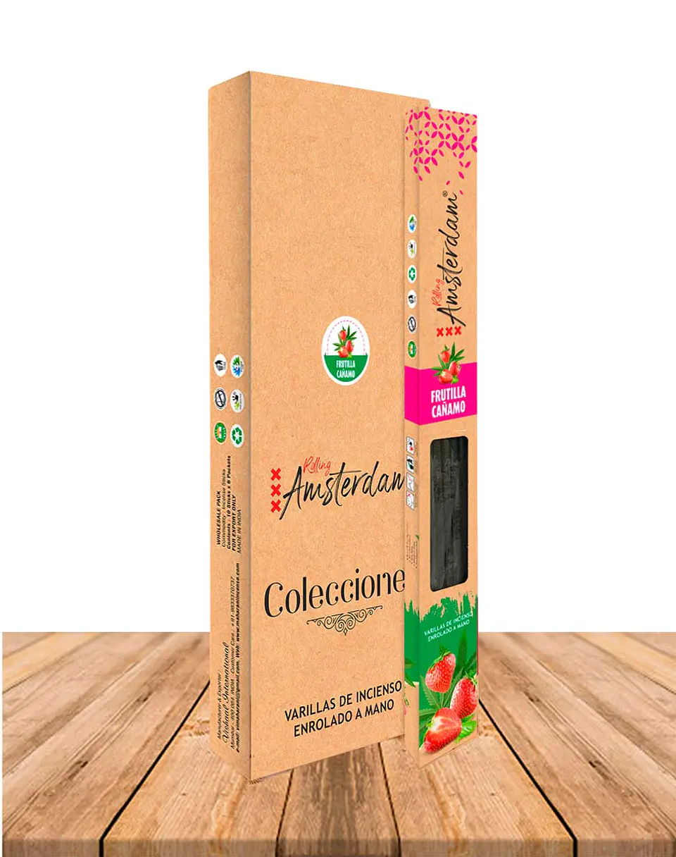 Incienso Jardin Rolling Amsterdam 41 Cm Frutilla Cañamo 2