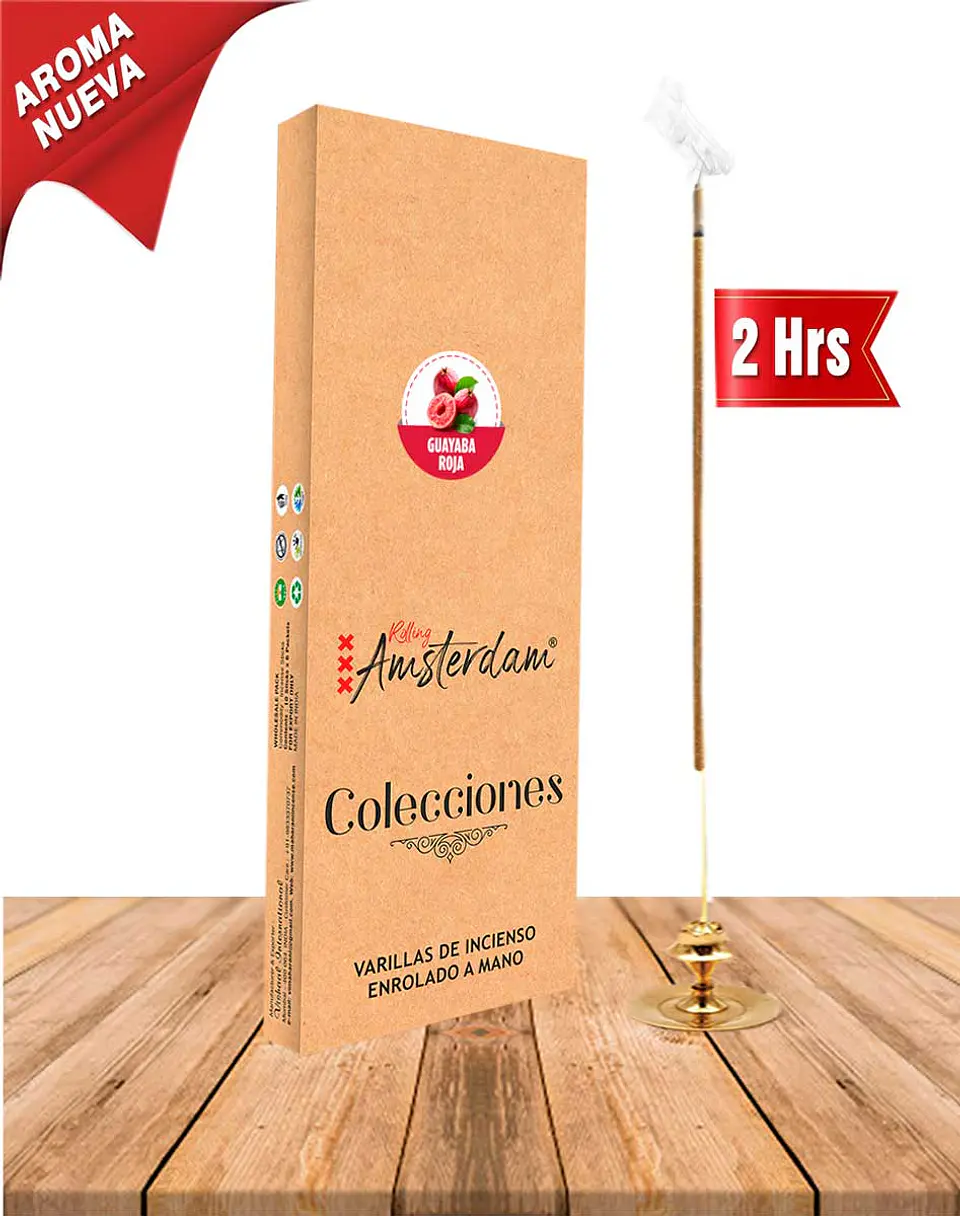 Incienso Jardin Rolling Amsterdam 41 Cm Guayaba Roja 1