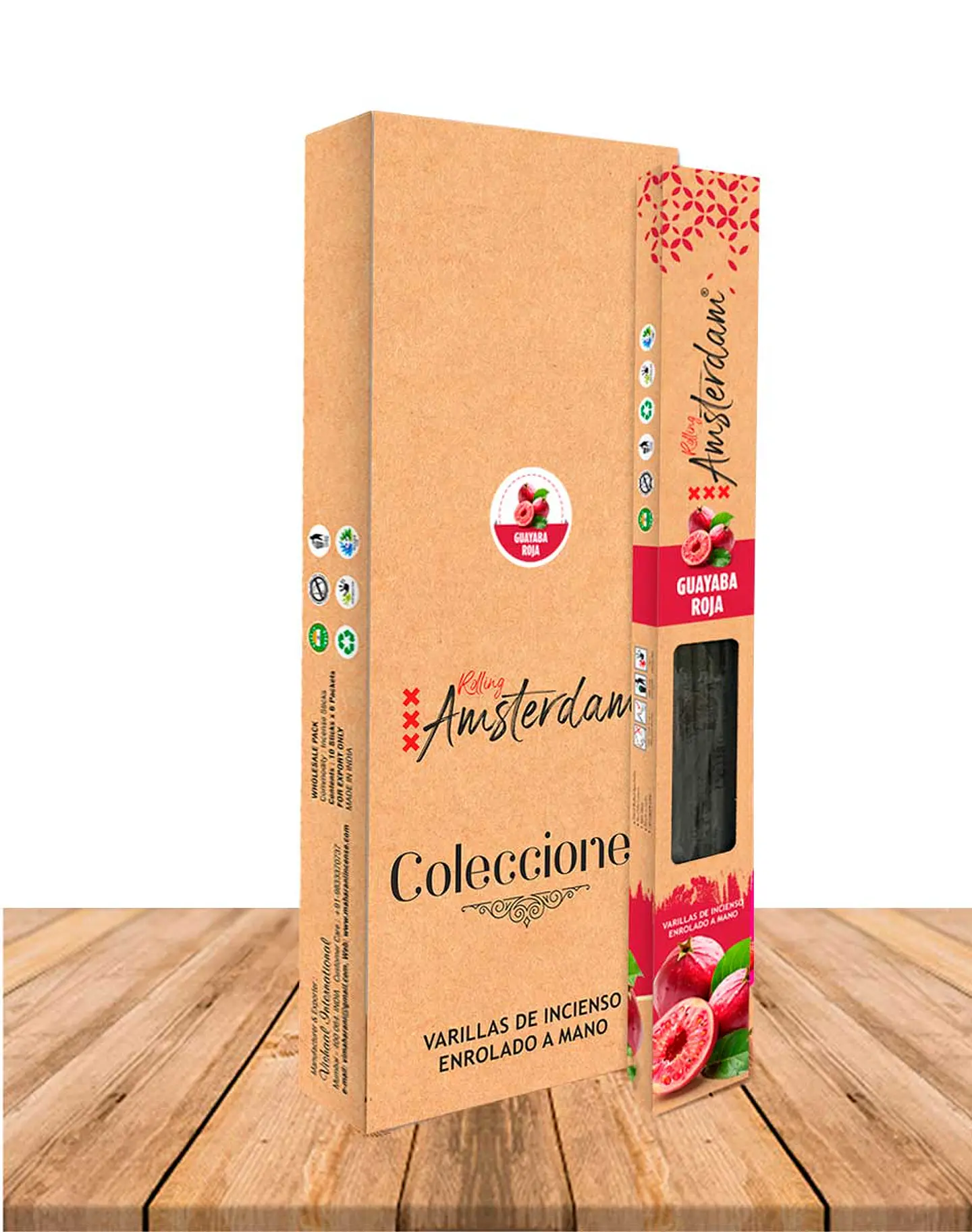 Incienso Jardin Rolling Amsterdam 41 Cm Guayaba Roja 2