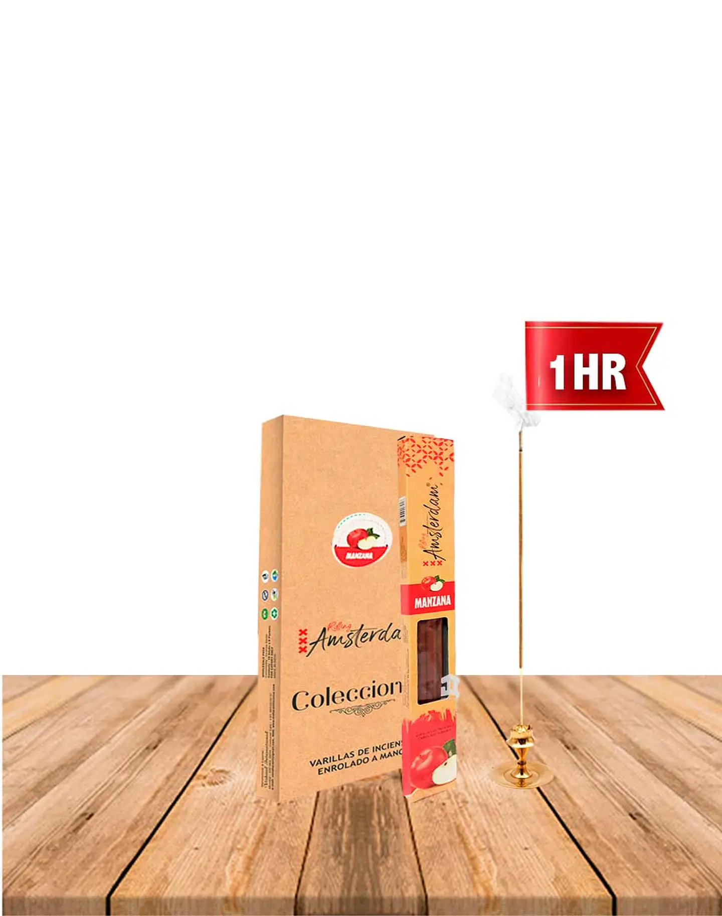 Incienso Jardin Rolling Amsterdam 20 Cm Manzana 1