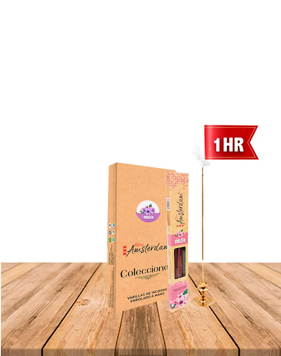 Incienso Jardin Rolling Amsterdam 20 Cm Violeta 1