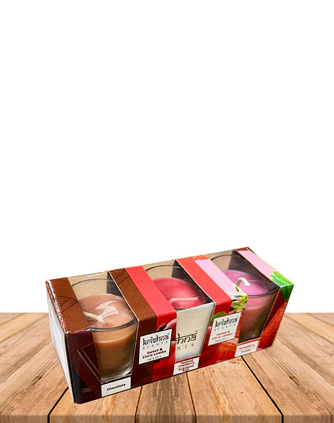 Pack Vela Votive Krishna Pack de 3 Dulce & Cítrico