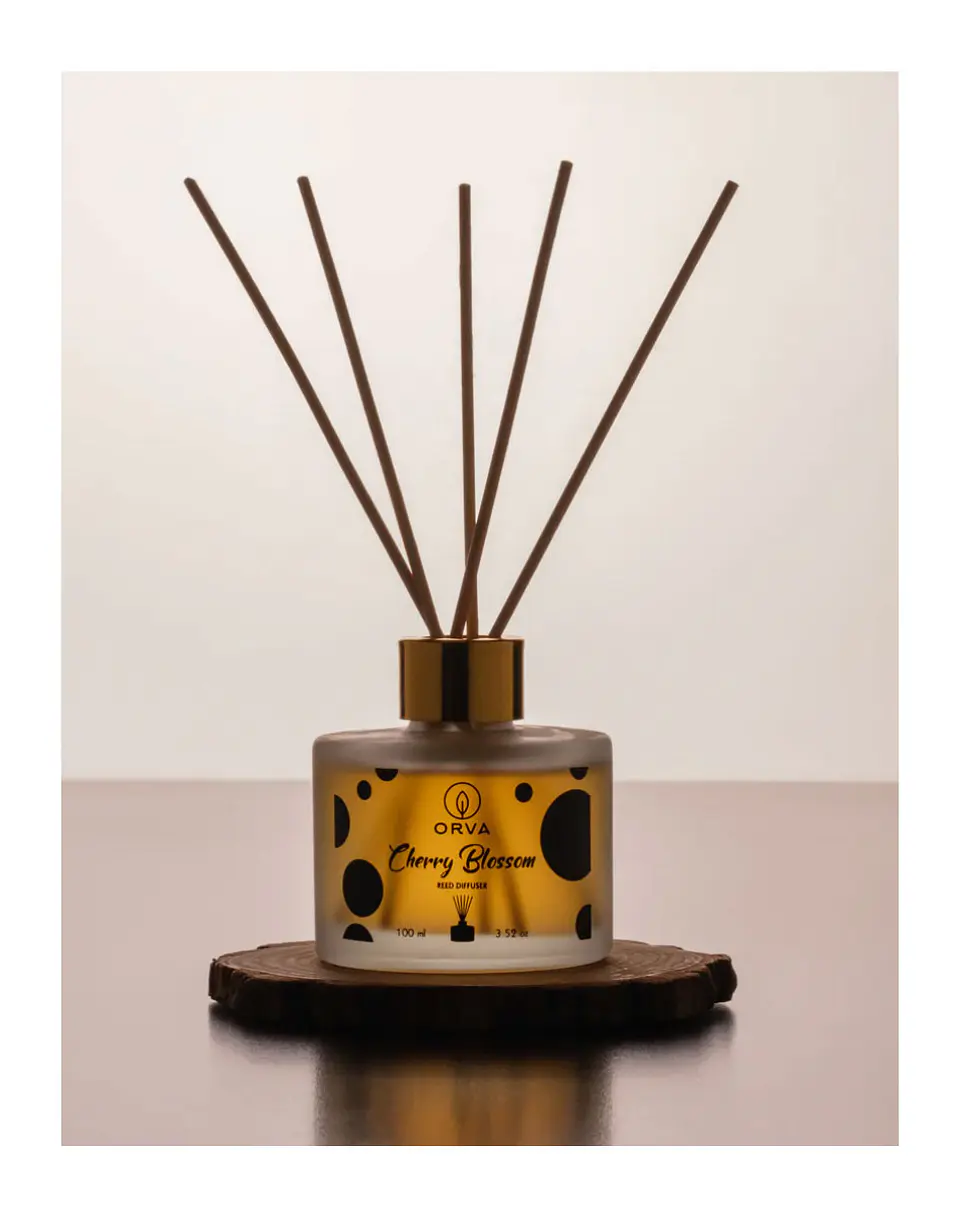 Difusor Mikado con Palitos Orva Flor de Cereza 3