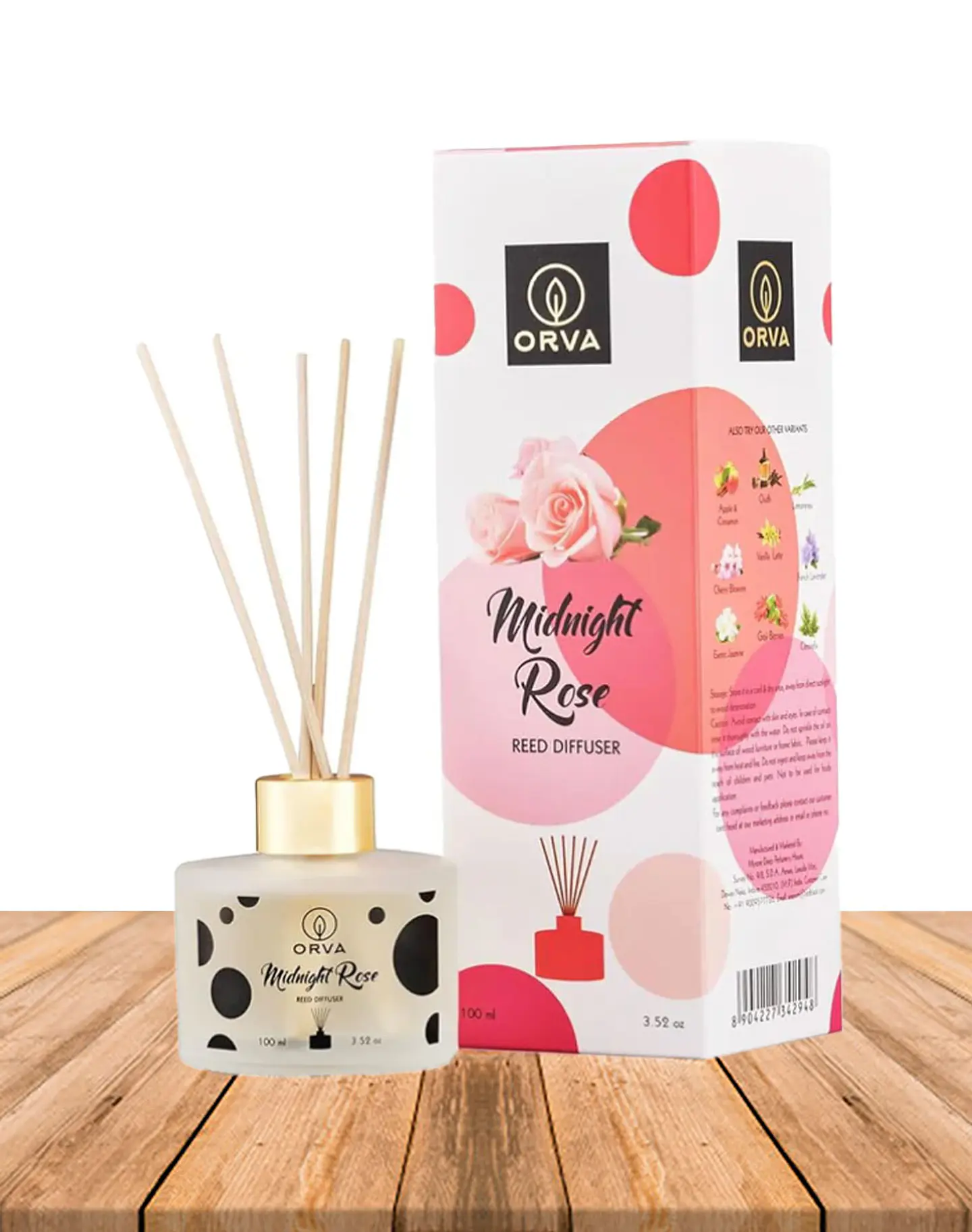Difusor Mikado con Palitos Orva Rosa 1
