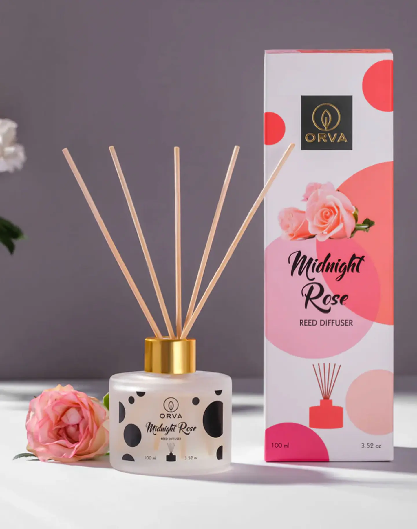 Difusor Mikado con Palitos Orva Rosa 3
