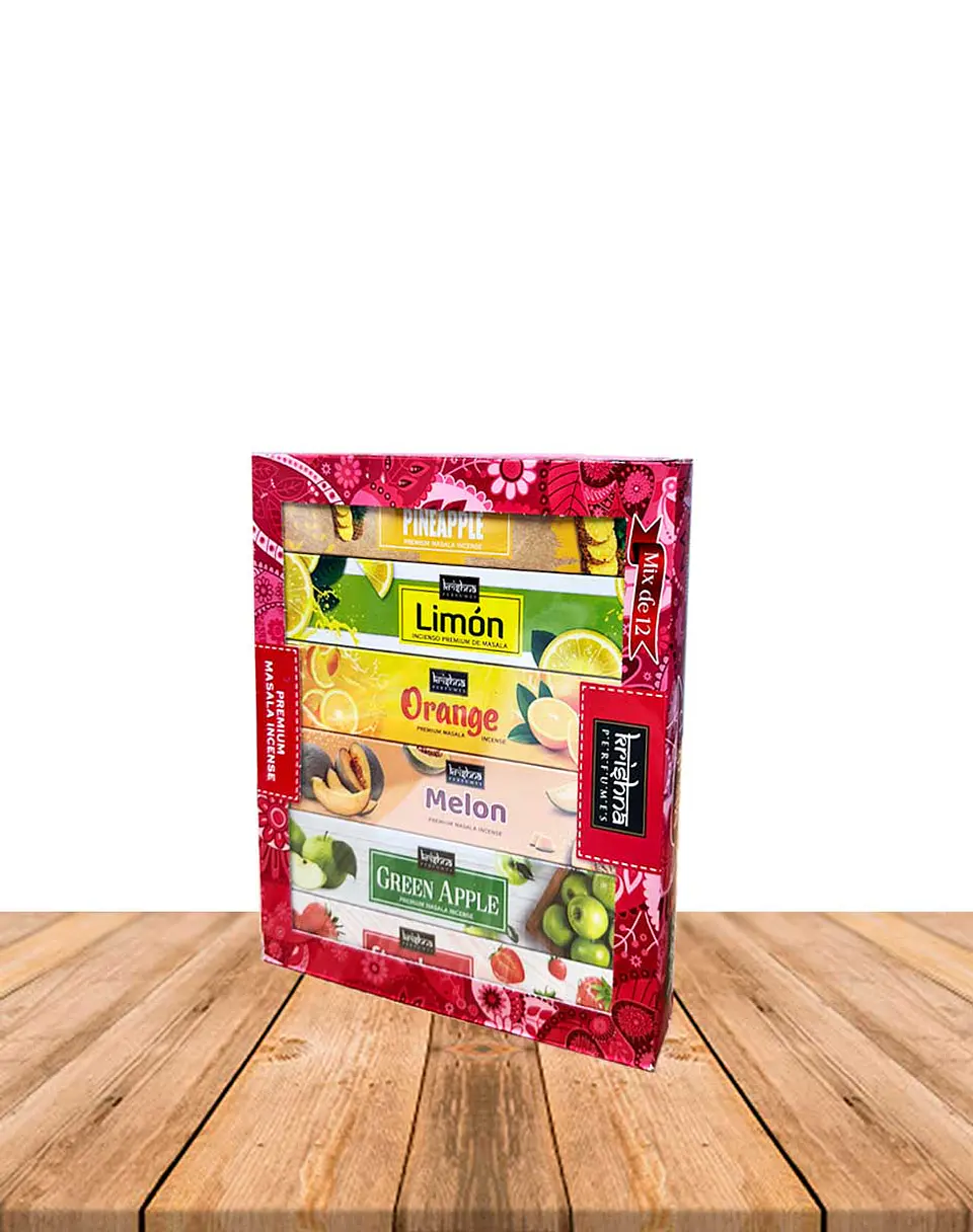 Incienso Krishna Premium Set Frutal de 12 1