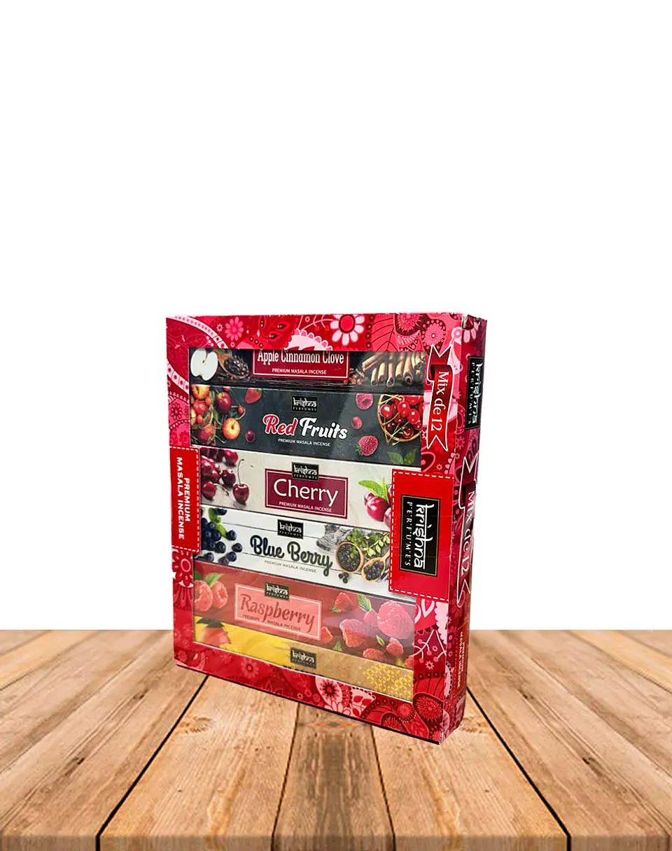 Incienso Krishna Premium Set Frutal de 12 2