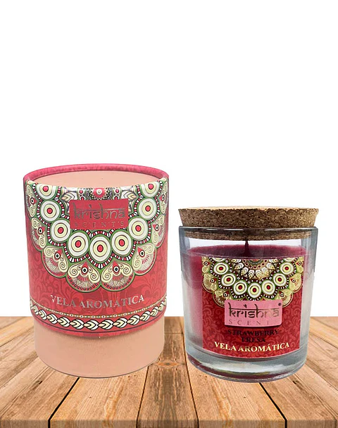 Vela Aromática  Krishna 120 GR - Frutilla