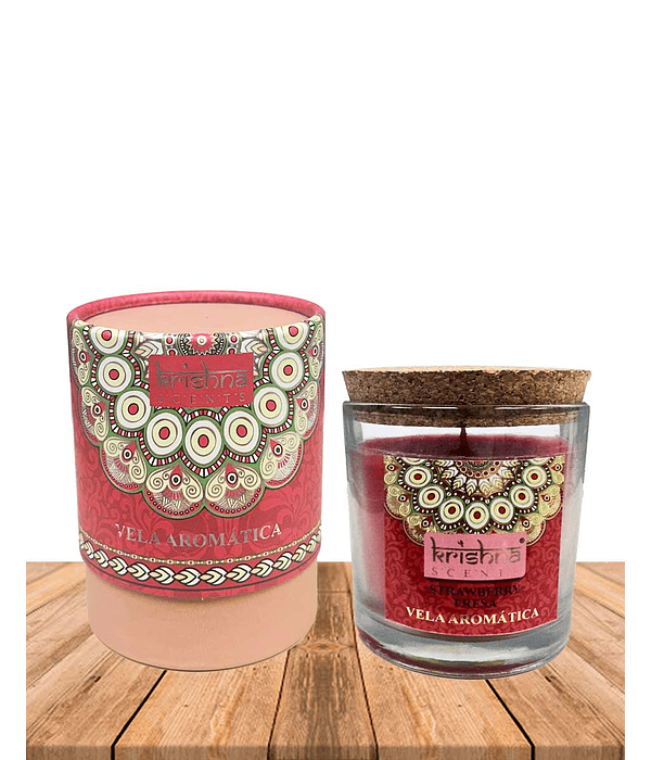 Vela Aromática  Krishna 120 GR - Frutilla