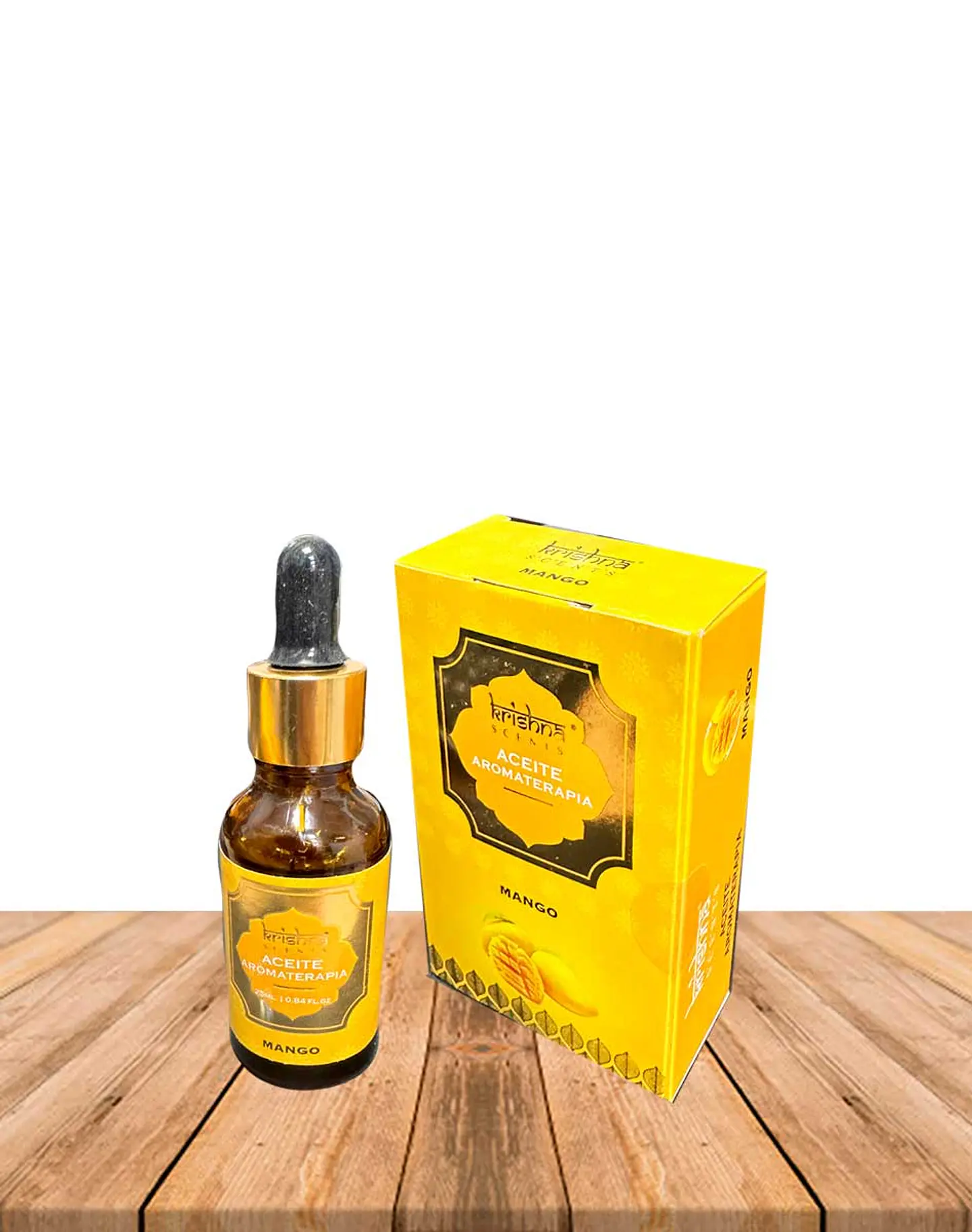 Aceite aromatico Krishna 25ml Mango con gotero. 1