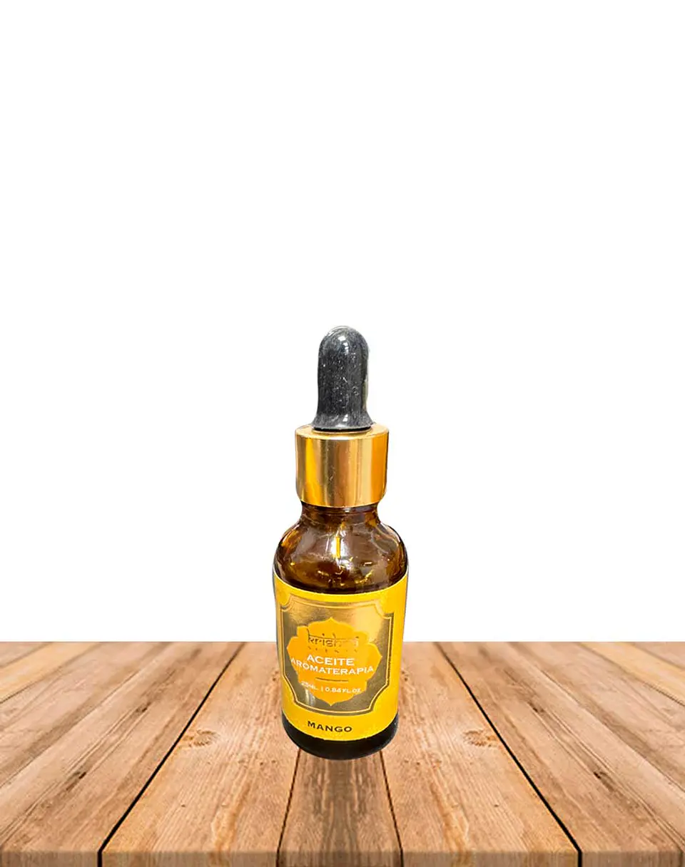 Aceite aromatico Krishna 25ml Mango con gotero. 2
