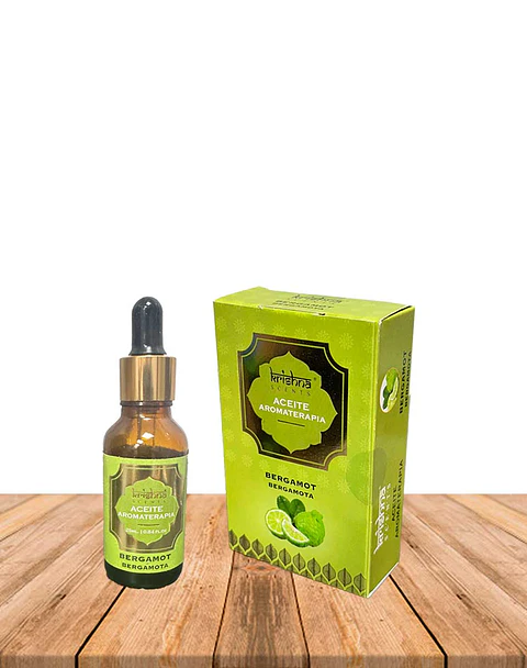 Aceite aromático Krishna 25ml Bergamota con gotero.