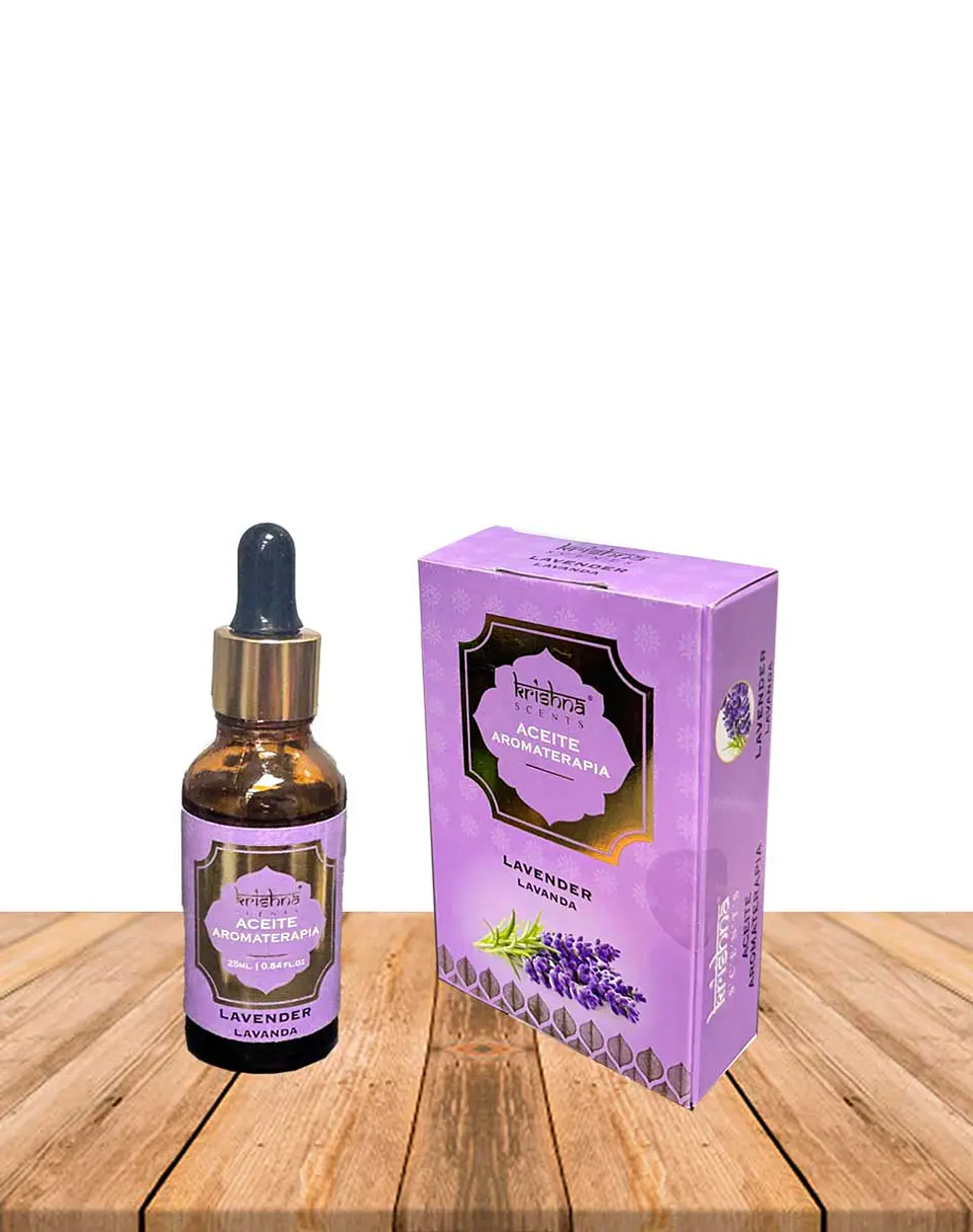 Aceite aromático Krishna 25ml Lavanda con gotero. 1