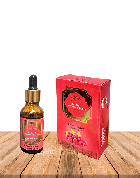 Aceite aromático Krishna 25ml Frambuesa con gotero.