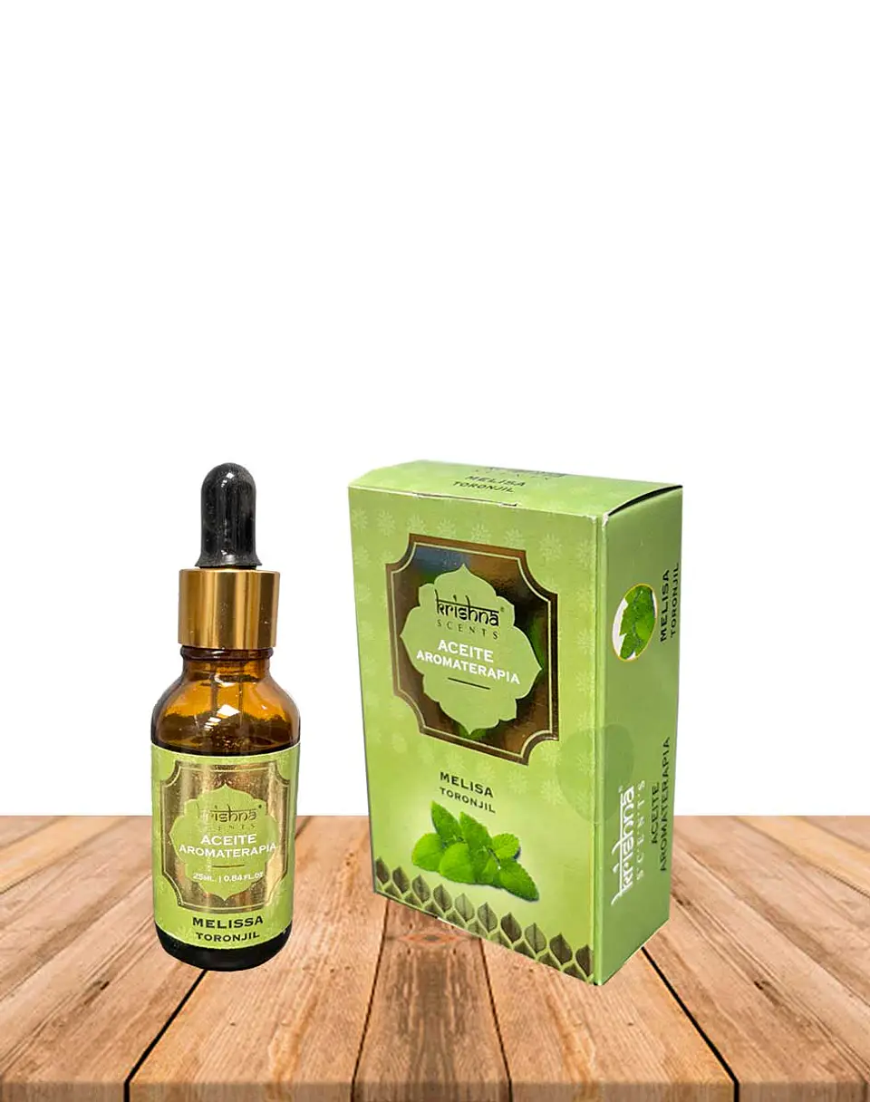Aceite aromático Krishna 25ml Melisa con gotero. 1