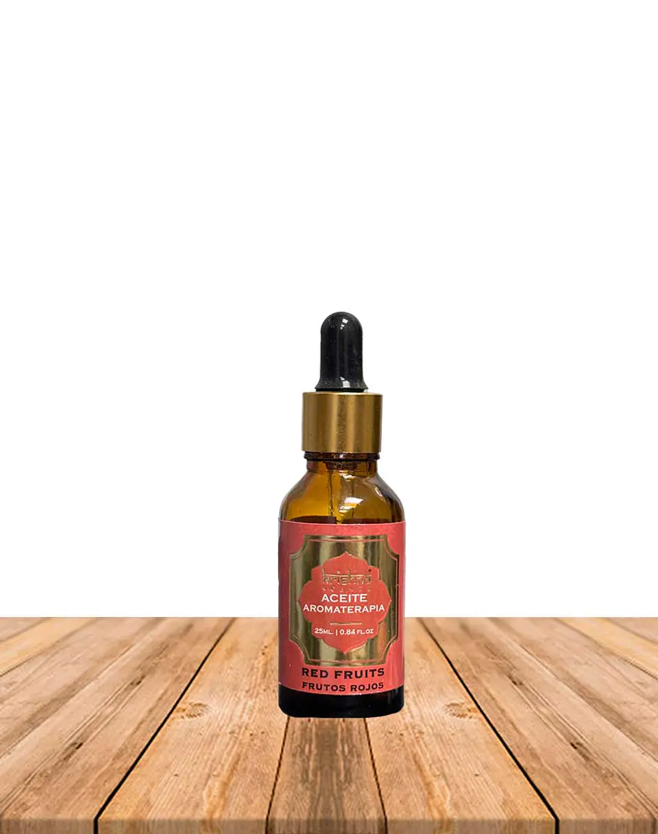 Aceite aromático Krishna 25ml Frutos Rojos con gotero. 2