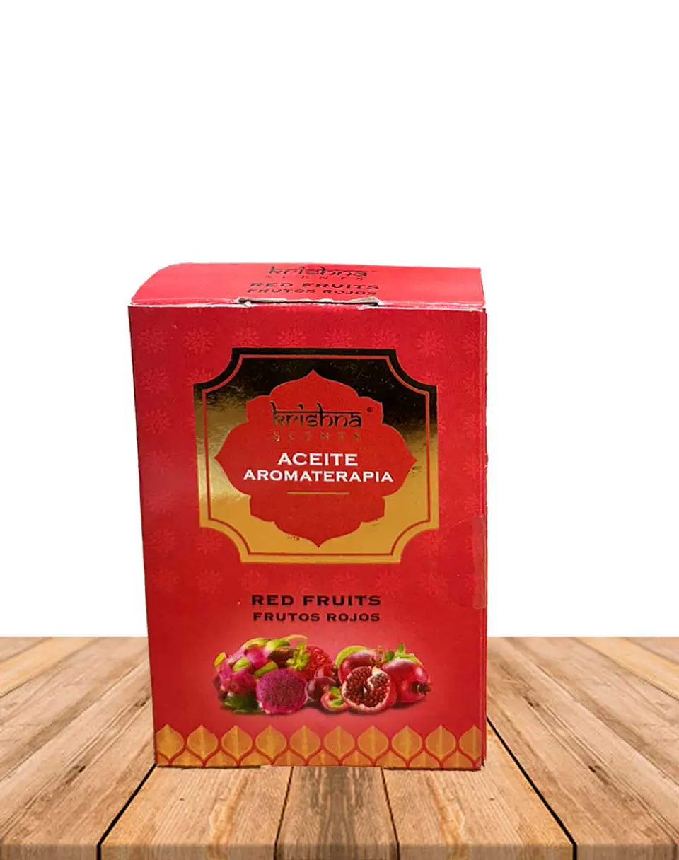 Aceite aromático Krishna 25ml Frutos Rojos con gotero. 3