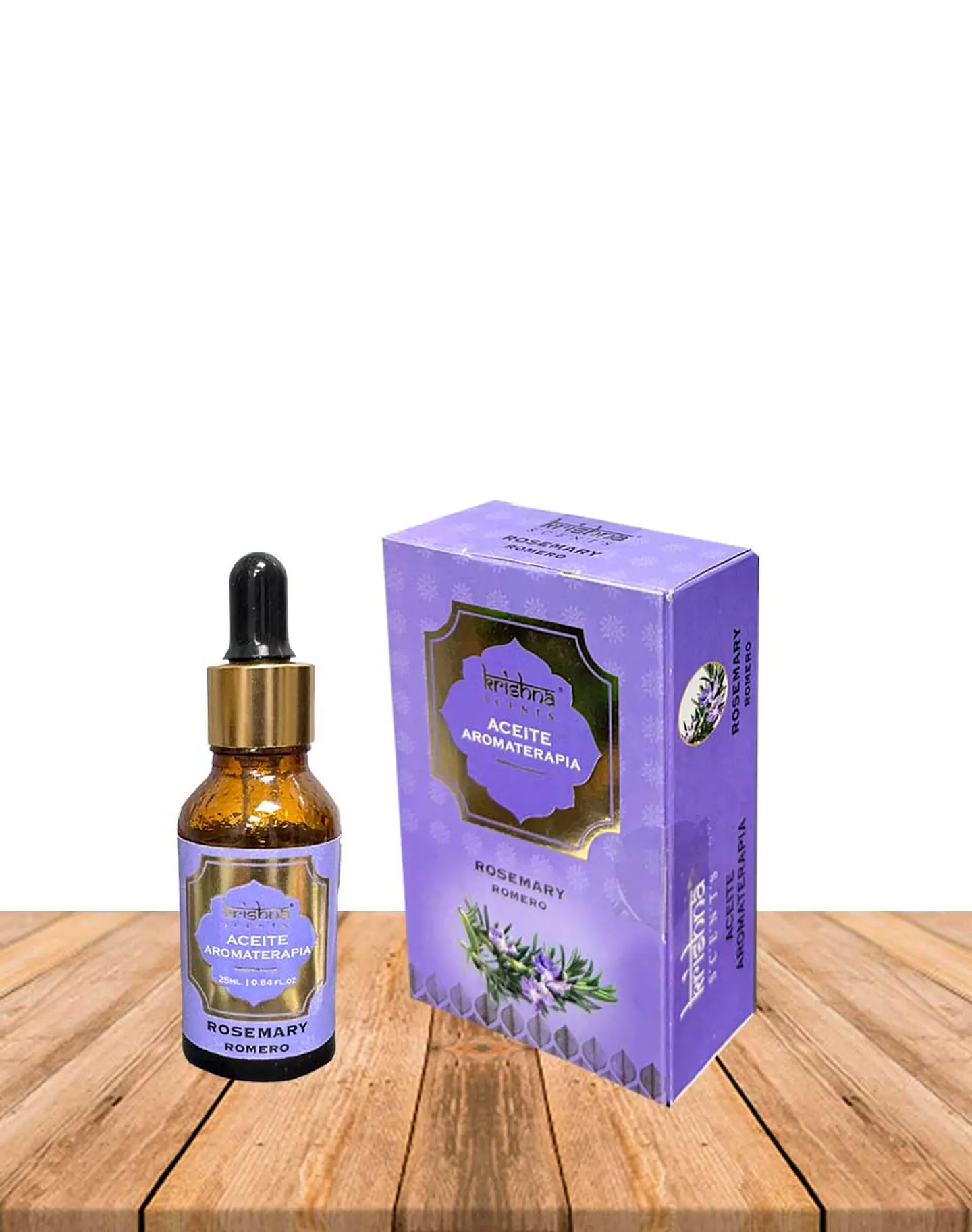 Aceite aromático Krishna 25ml Romero con gotero. 1
