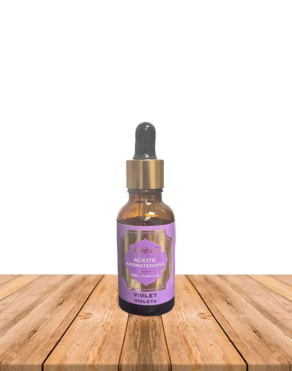 Aceite aromático Krishna 25ml Violeta con gotero. 2