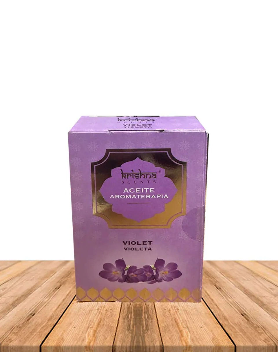 Aceite aromático Krishna 25ml Violeta con gotero. 3