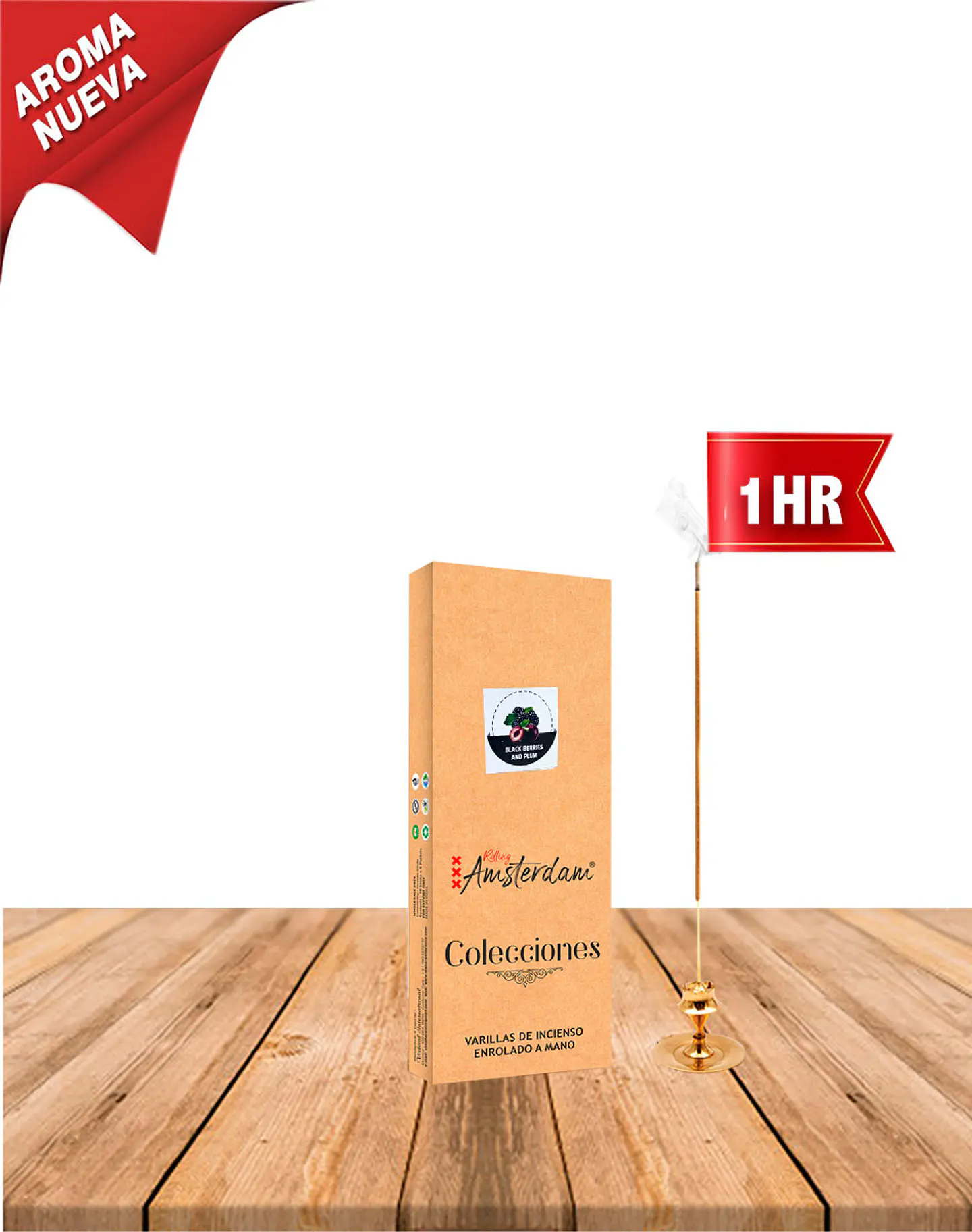 Incienso Jardin Rolling Amsterdam 20 Cm Mora Ciruela 3