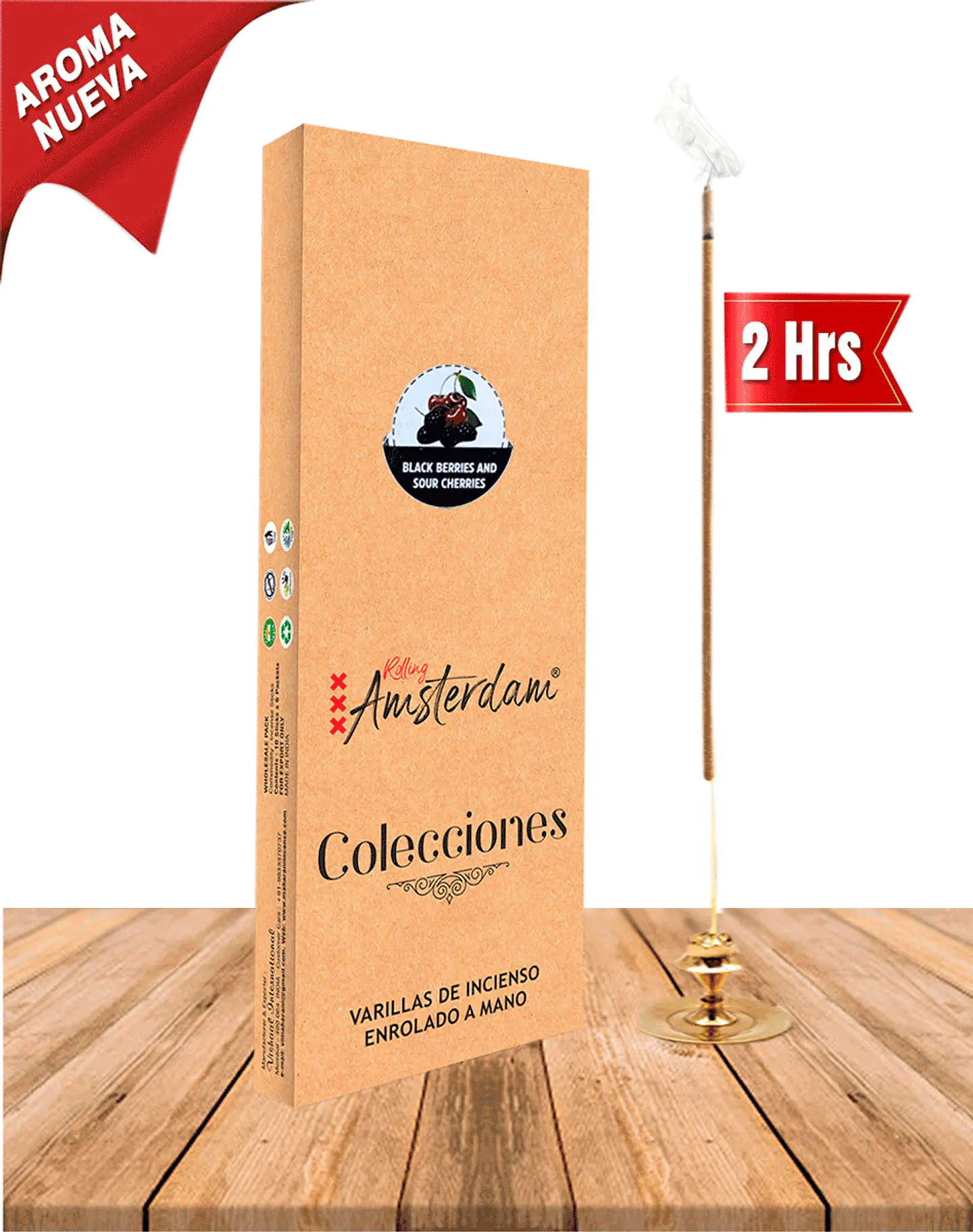 Incienso Jardin Rolling Amsterdam 41 Cm Mora Cereza Sour 1