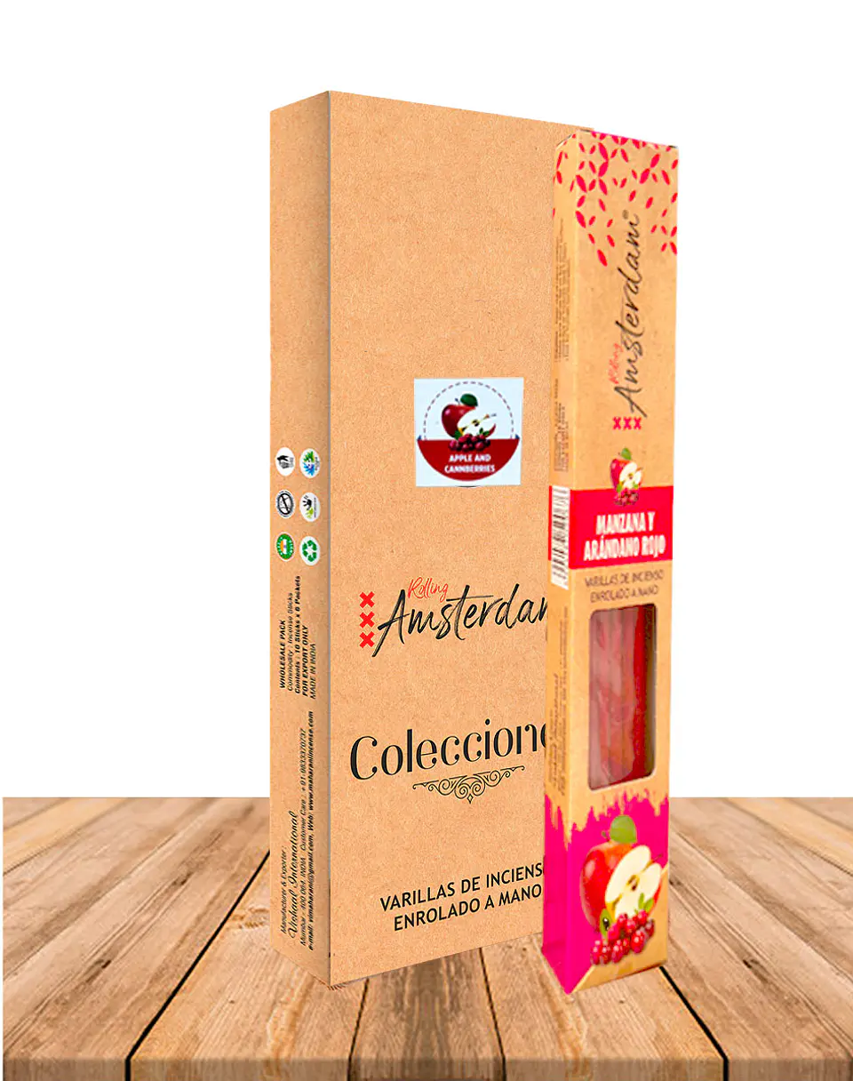 Incienso Jardin Rolling Amsterdam 41 Cm Manzana Arándano Rojo 2
