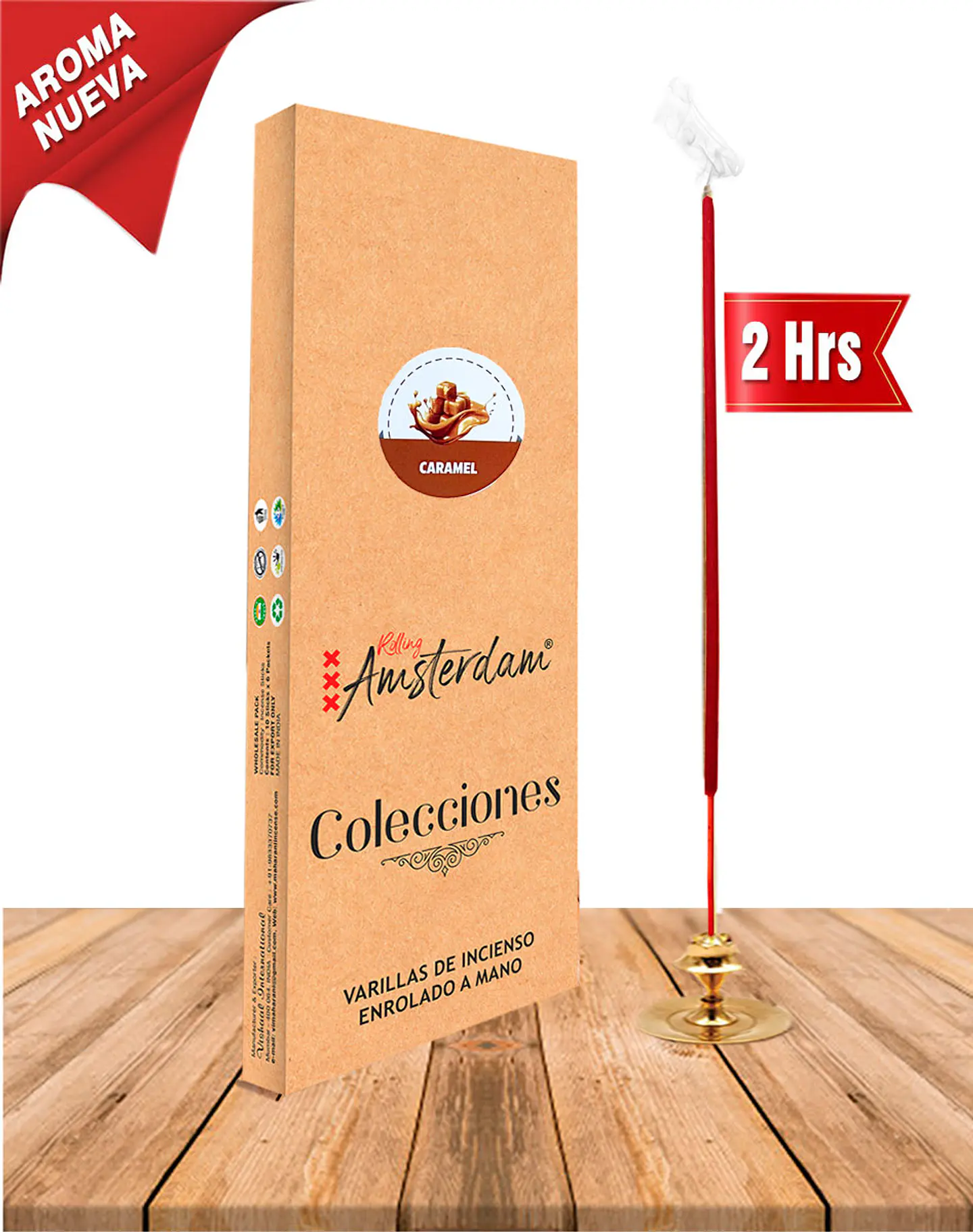 Incienso Jardin Rolling Amsterdam 41 Cm Caramelo 1