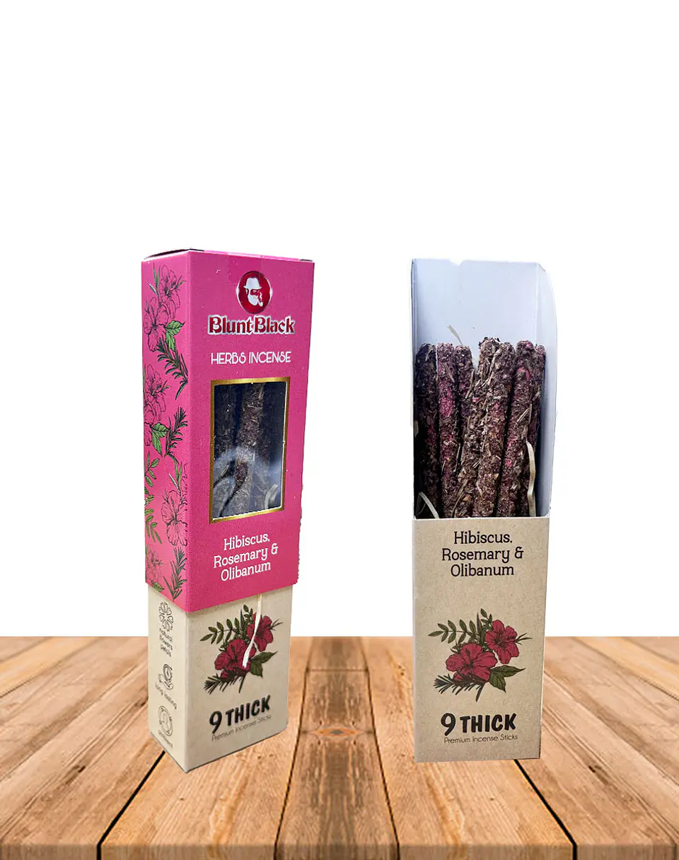 Incienso Blunt Black Herbal Flor de Jamaica , Romero y Olibanum 1
