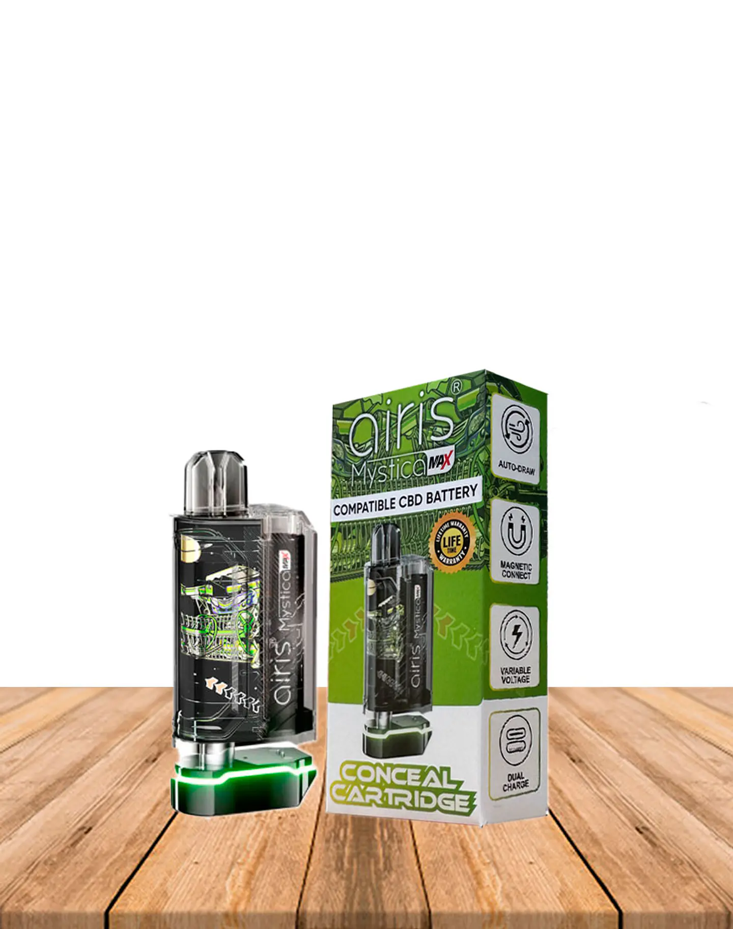  Batería  Vaporizador Airis Mystica Max Mechanical Green 1
