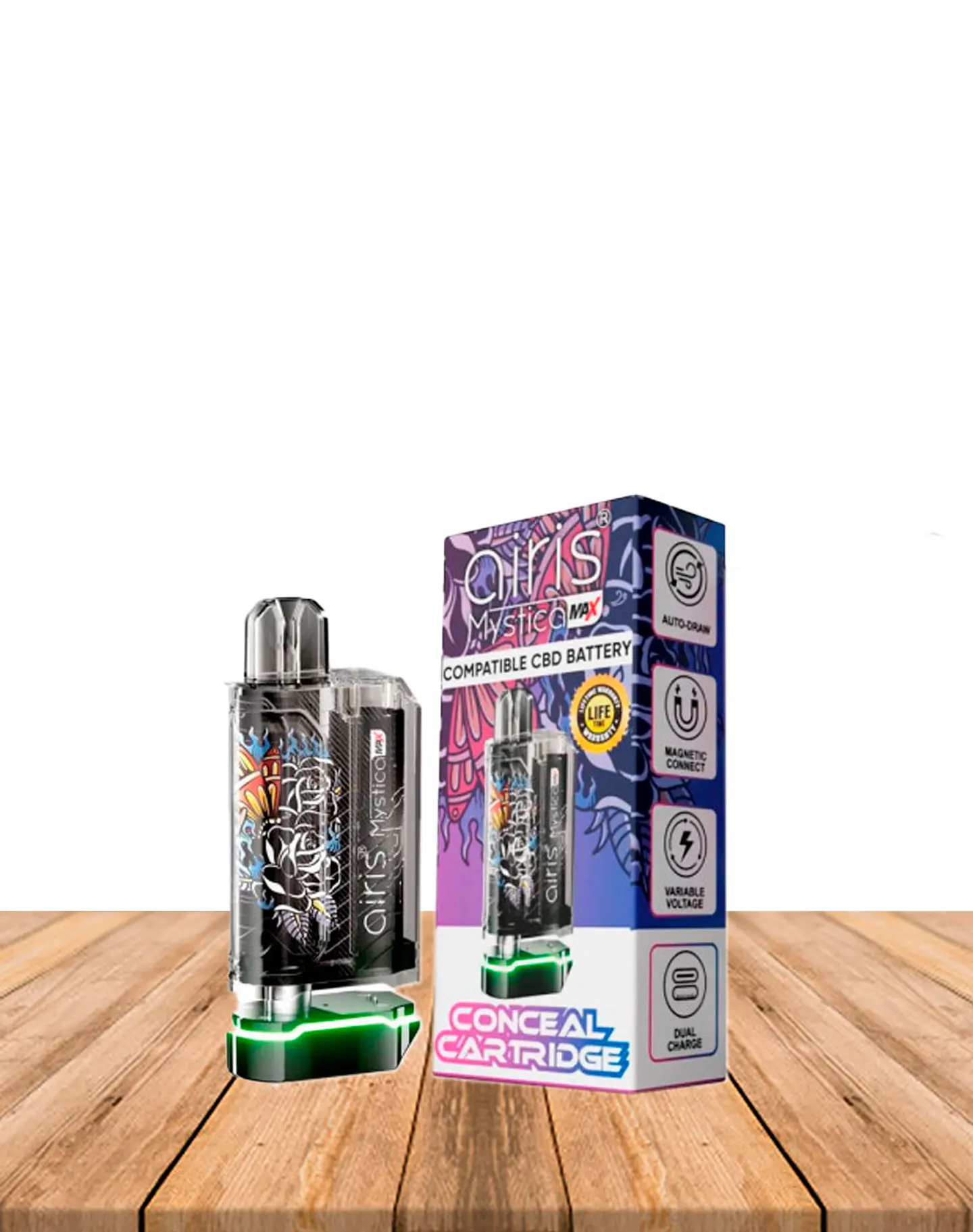  Batería  Vaporizador Airis Mystica Max Wildflower Black 1
