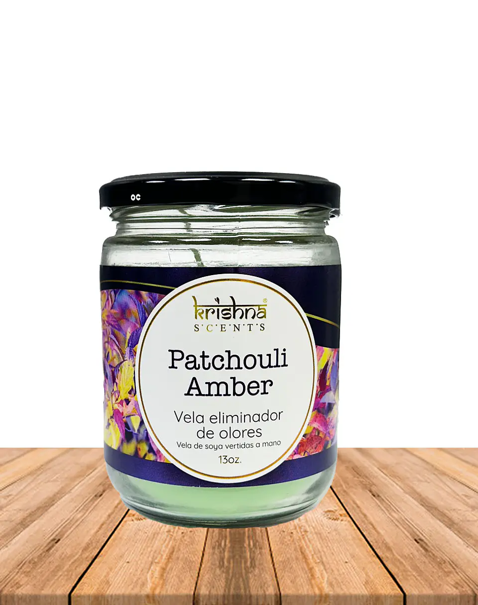 Vela Frasco Eliminador de Olores Patchouli & Ámbar 1