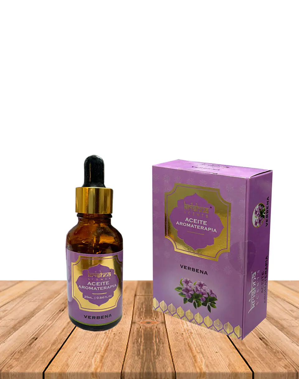 Aceite aromático Krishna 25ml Verbena con gotero. 1