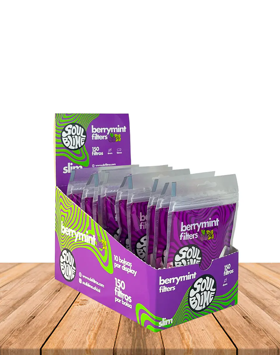 Filtro Soulblime Slim 200 unidades con sabor Berry Menta 2