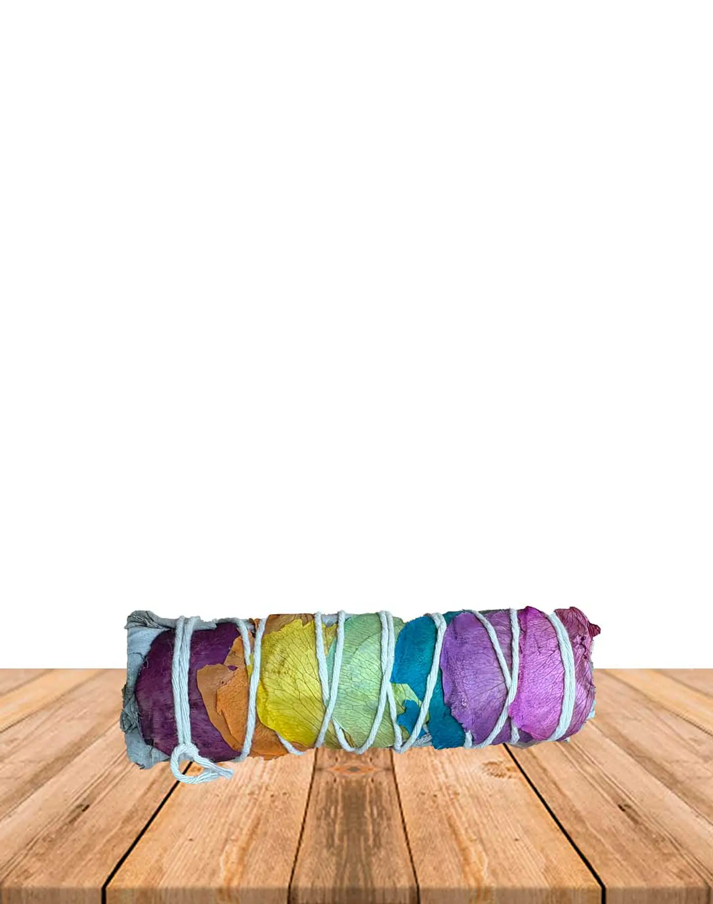 SAHUMERIO DE SALVIA BLANCA Y 7 CHAKRAS  PÉTALOS DE ROSA 1
