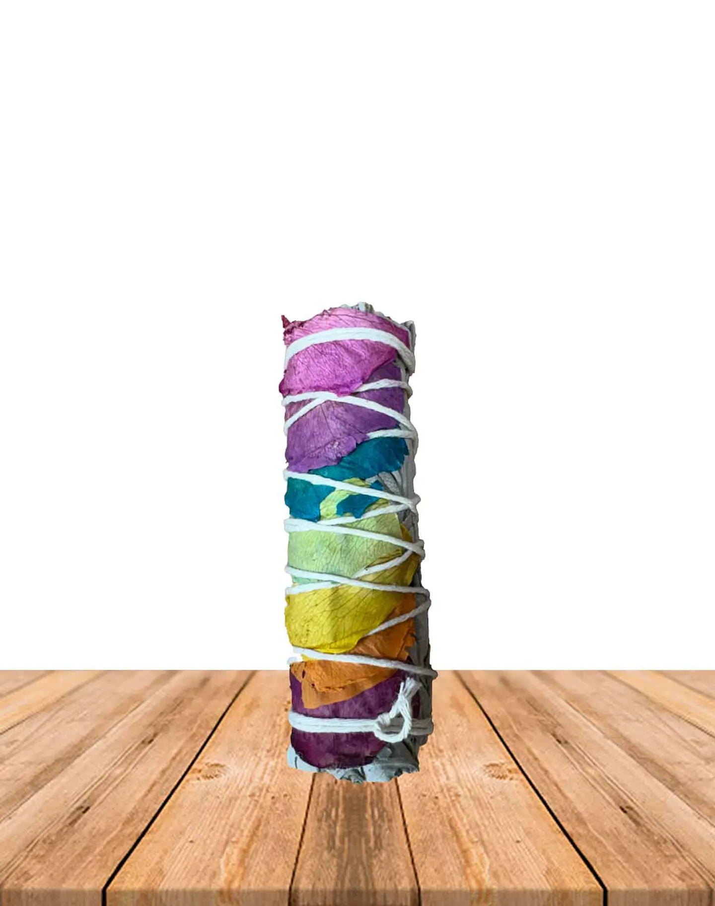 SAHUMERIO DE SALVIA BLANCA Y 7 CHAKRAS  PÉTALOS DE ROSA 2