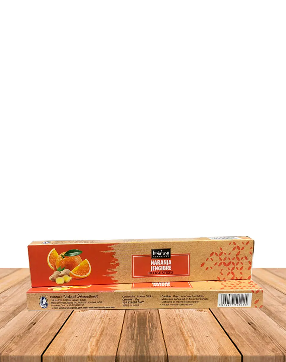 Incienso Krishna Naranja Jengibre 15 grs-  2