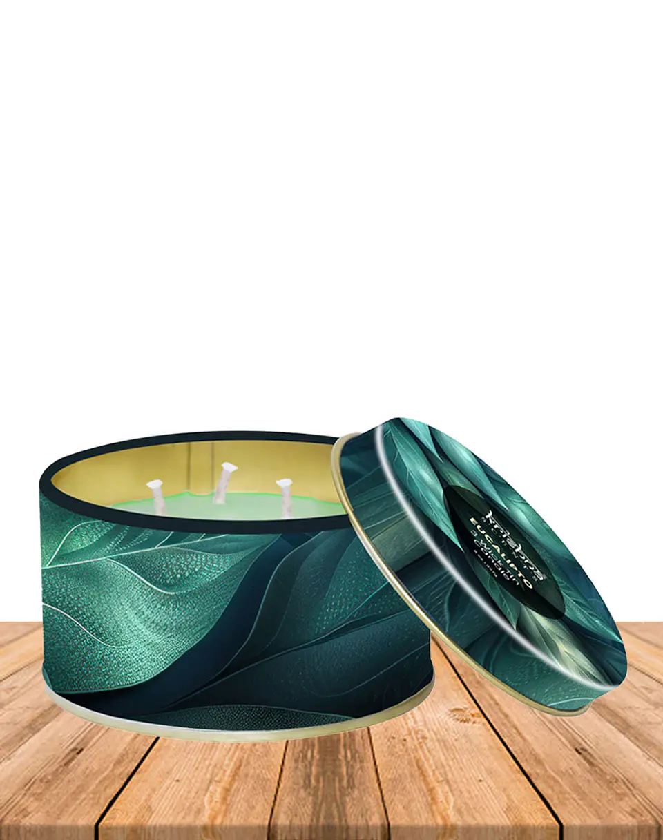 Vela triple mecha aroma Eucaliptos 2