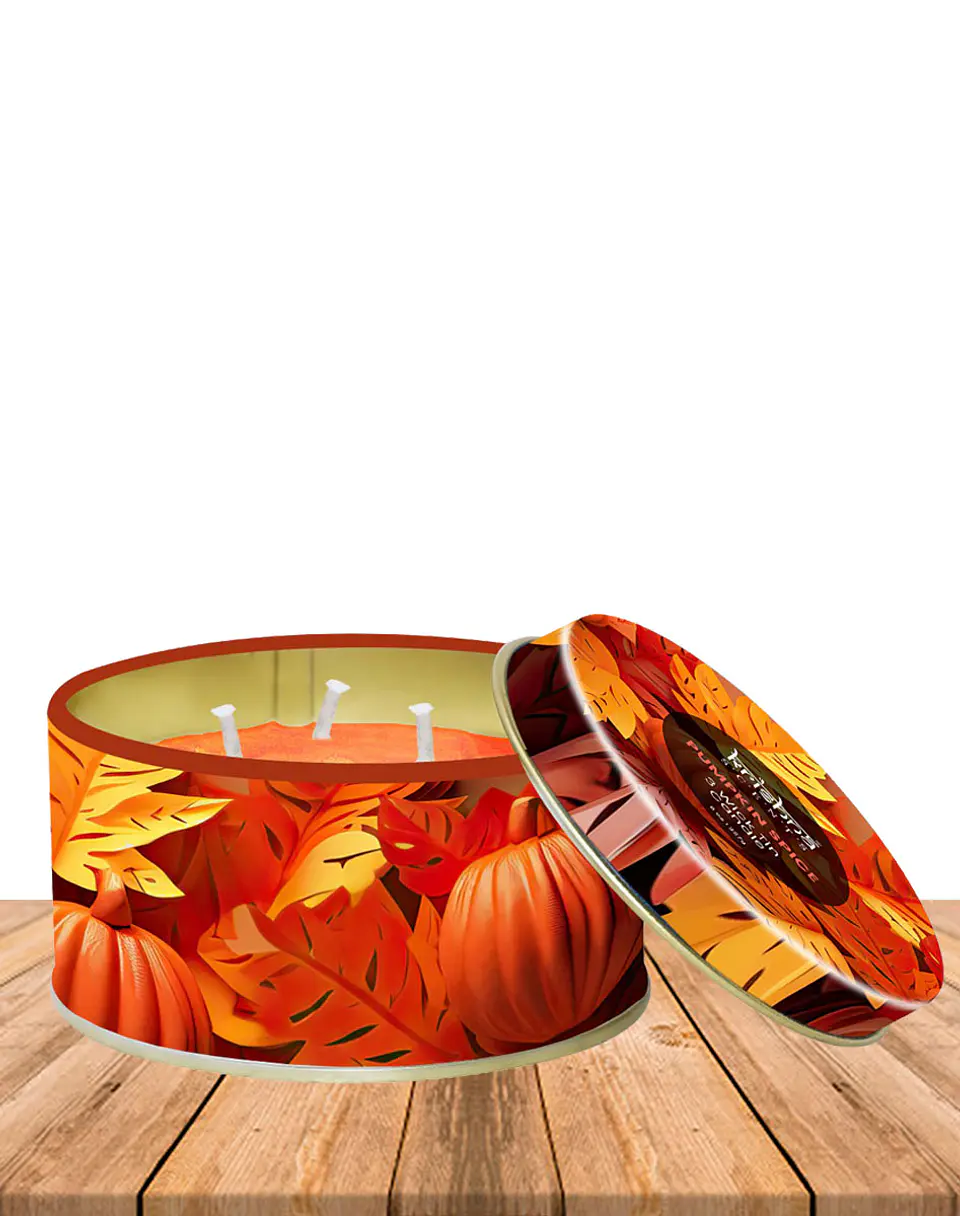 Vela triple mecha Aroma Pumkin Spice 2