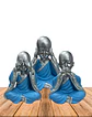 Set Figura Buda  Ciego, Sordo, Mudo JI23-331 - Miniatura 1
